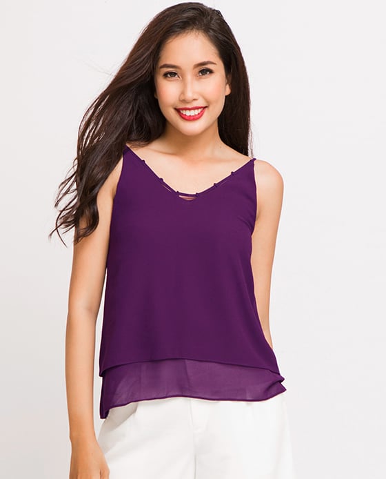 Áo Hai Dây Mận Mơ TOP047