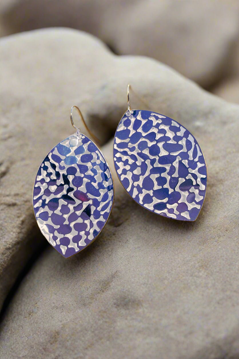 Bông tai bạc chạm trổ cut out filigree thời trang Hity