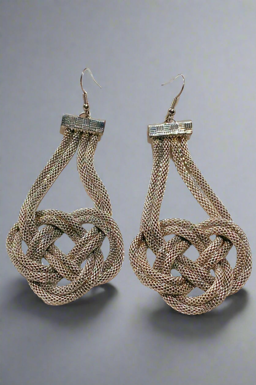 Bông tai xích bảng to trang sức đi tiệc statement thời trang Hity