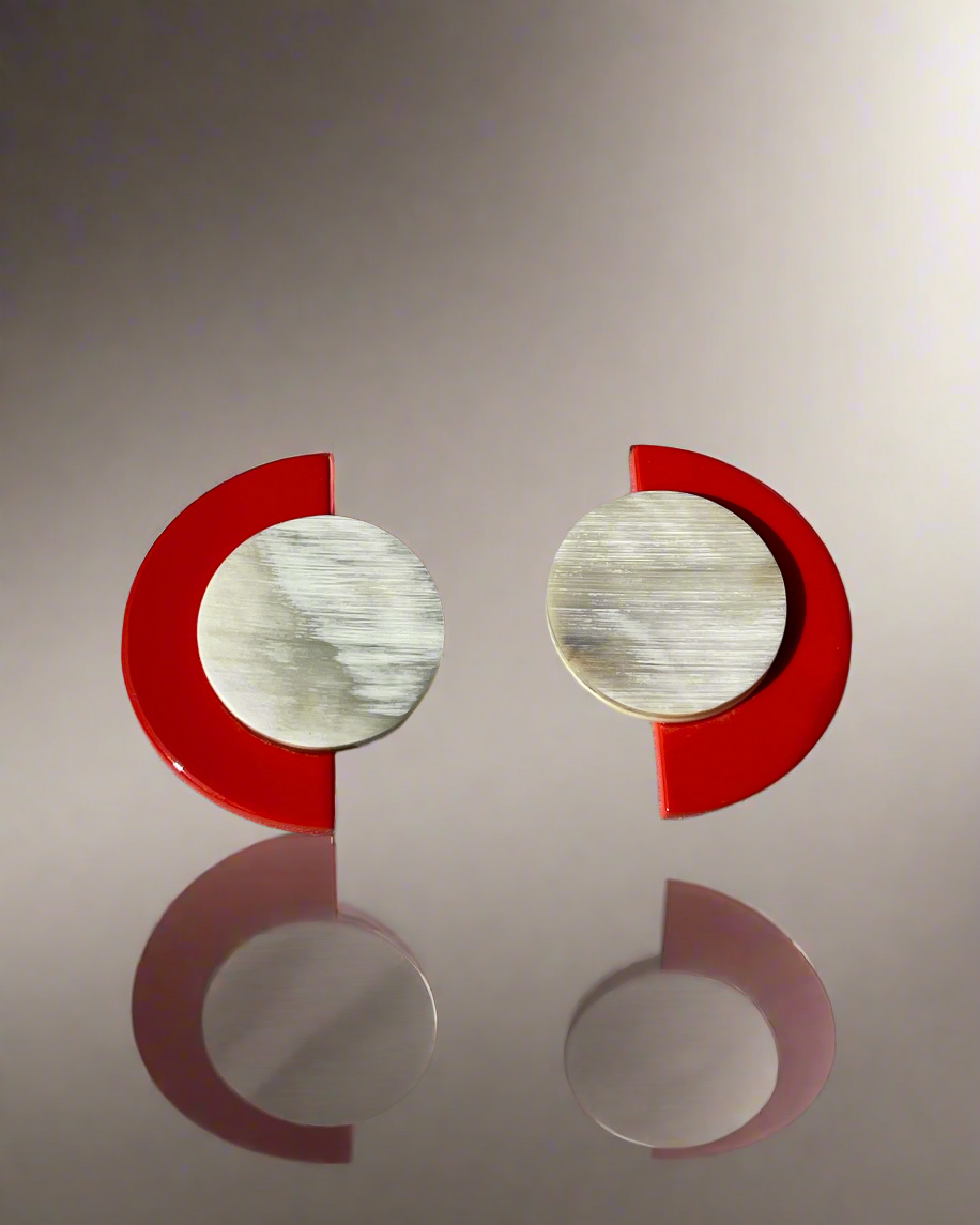 Bông tai nụ sơn mài cánh quạt thời trang Hity