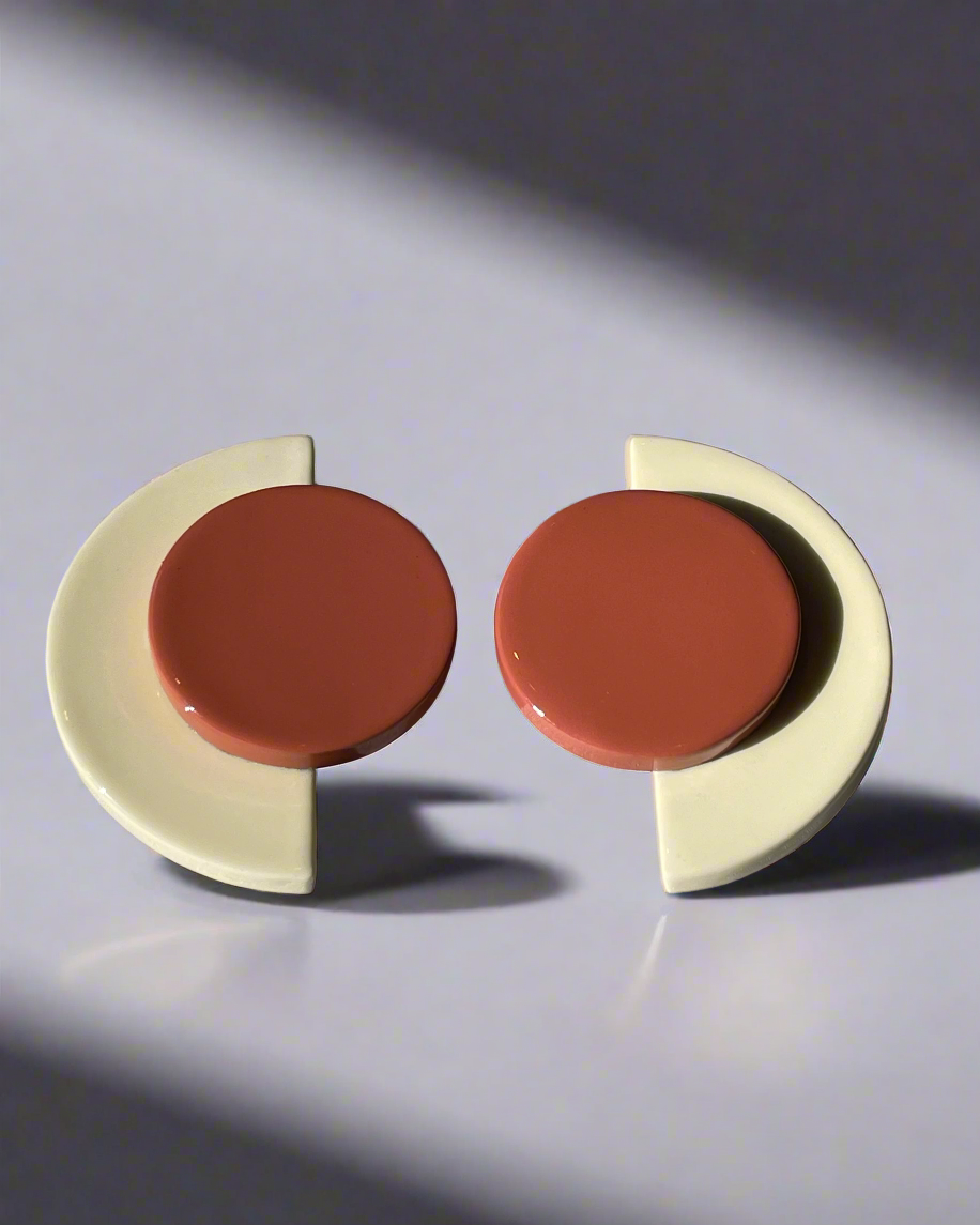 Bông tai sơn mài nụ cánh quạt trang sức thủ công mỹ nghệ thời trang Hity