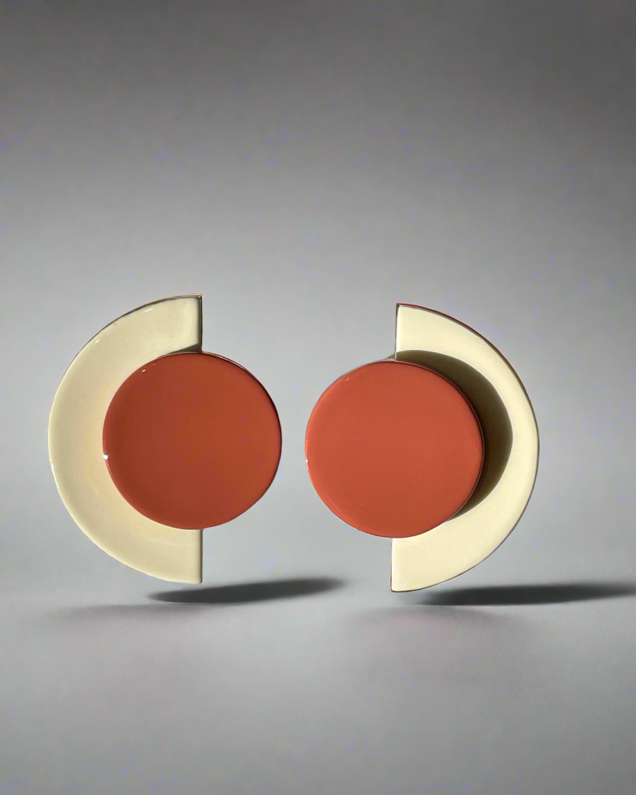 Bông tai sơn mài nụ cánh quạt trang sức thủ công mỹ nghệ thời trang Hity