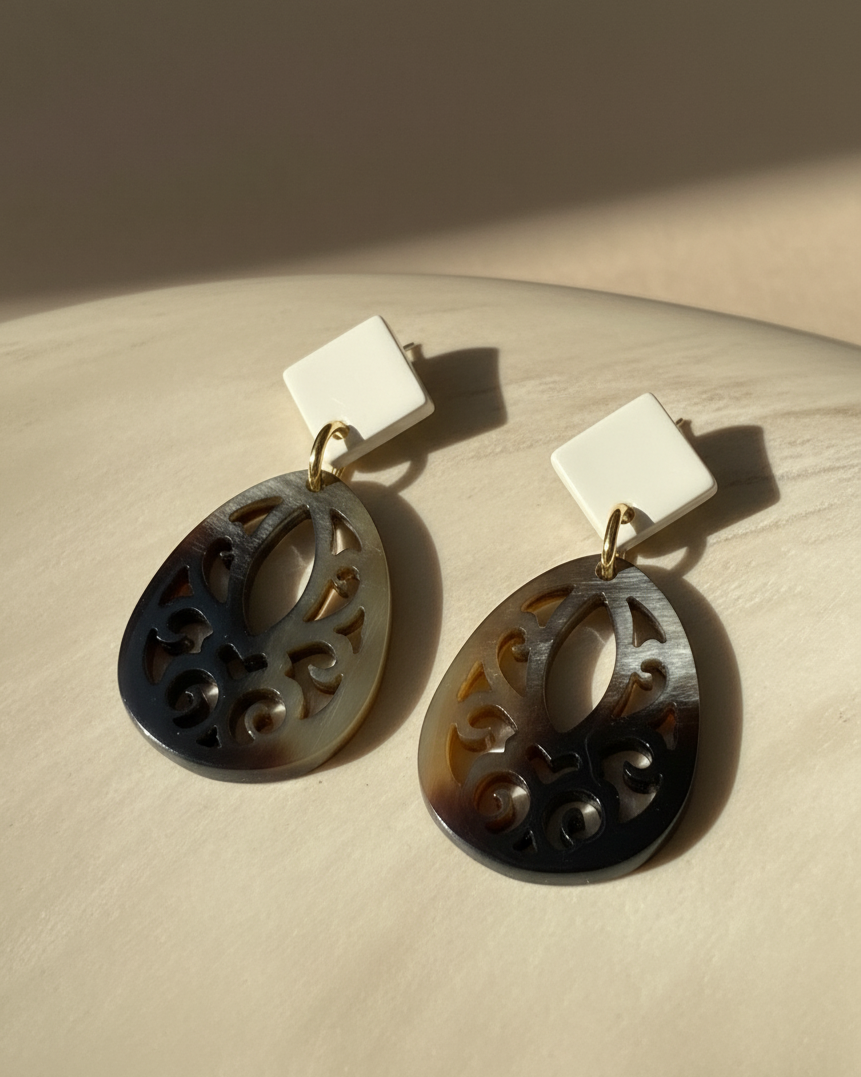 Bông tai sơn mài giọt lệ thời trang Hity