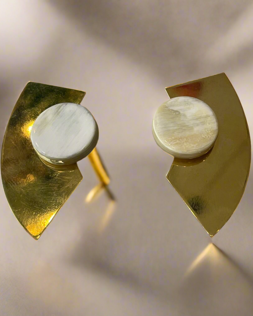 Bông tai sừng trâu mạ vàng thời trang Hity