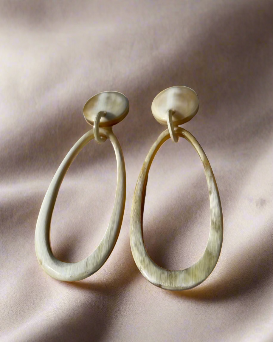 Bông tai sừng trâu hình giọt nước thời trang Hity