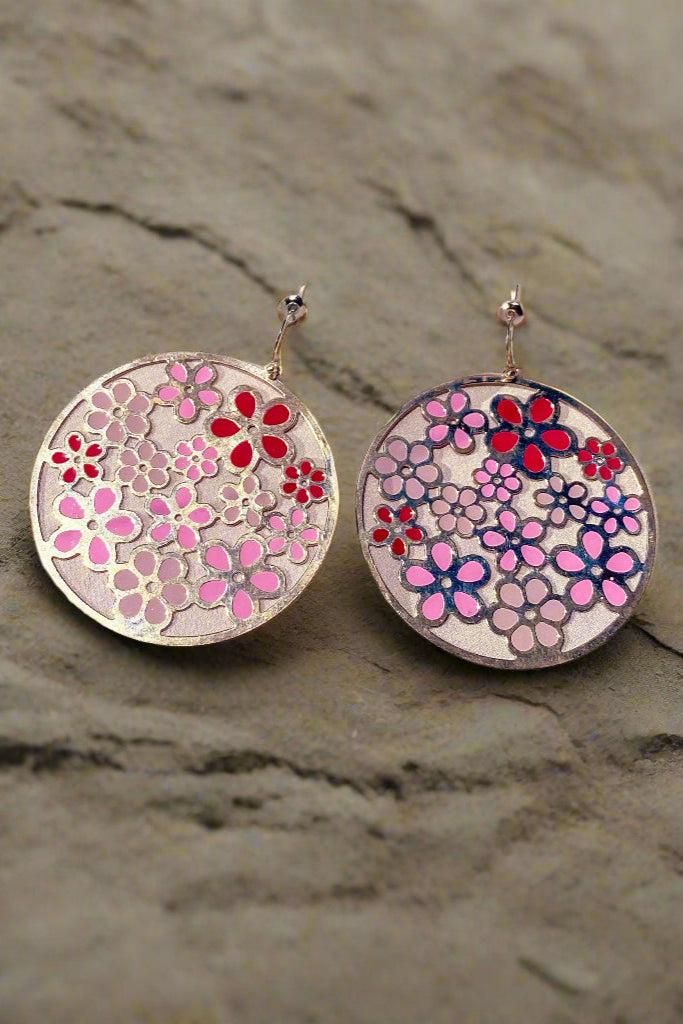 Bông tai tròn Sakura thời trang Hity