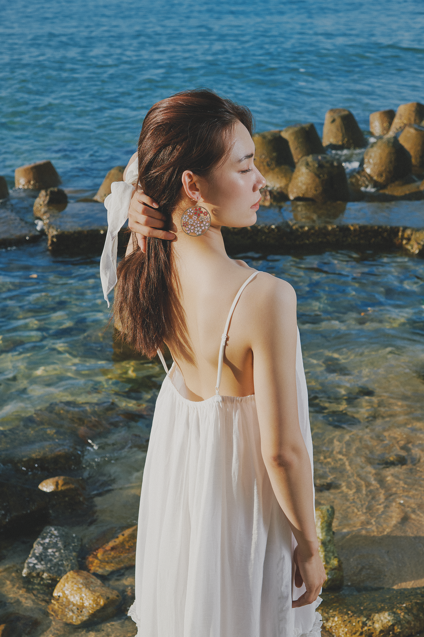 Bông tai tròn Sakura thời trang Hity