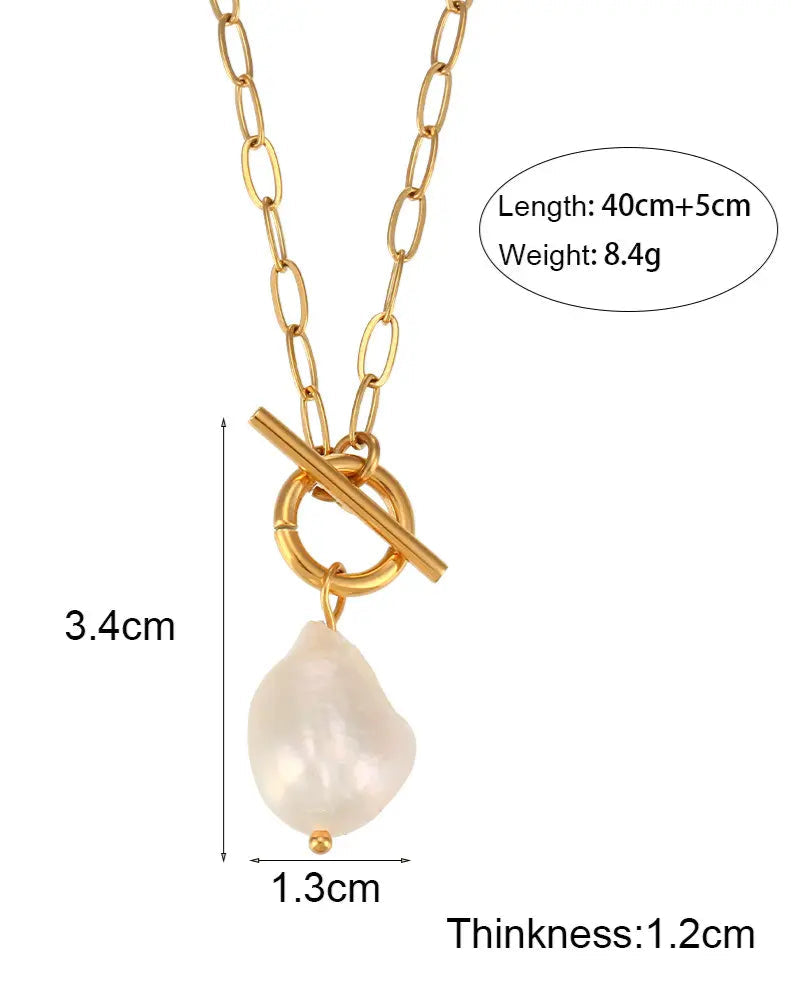 Vòng Cổ Xích Ngọc Trai Baroque