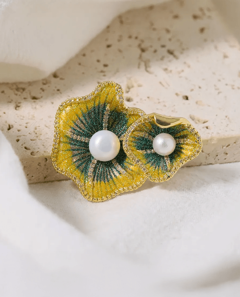 Cài Áo Ngọc Trai Baroque Sen - Hity