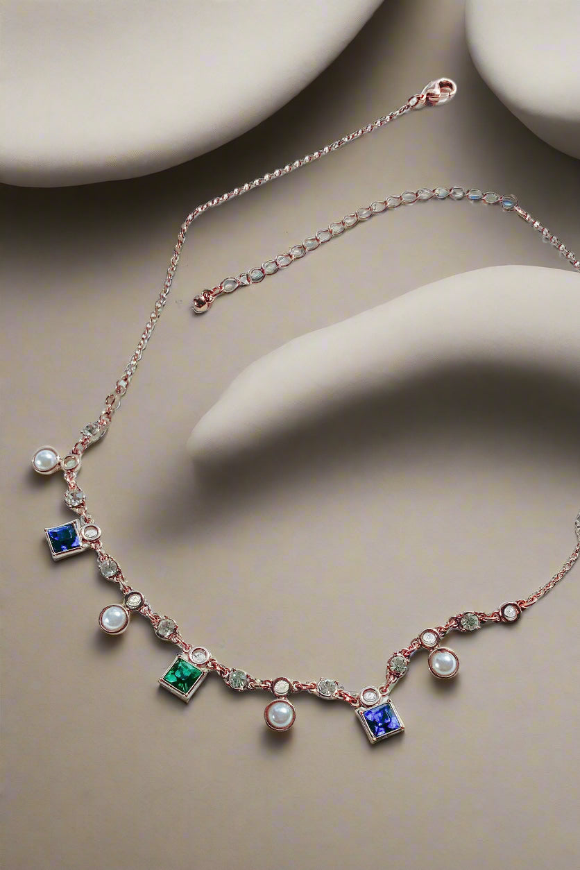 Vòng cổ charm pha lê thời trang Hity