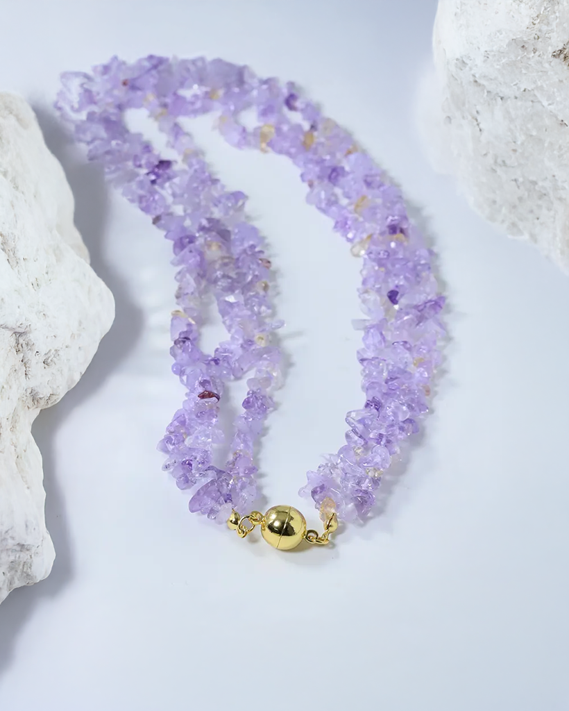 Vòng cổ thạch anh tím thời trang Hity