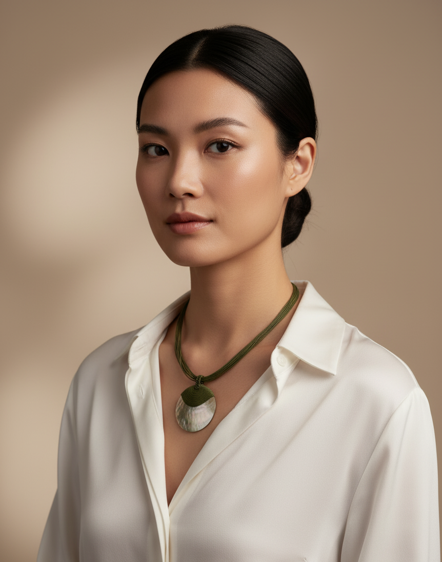 Vòng cổ mặt bào ngư thời trang Hity