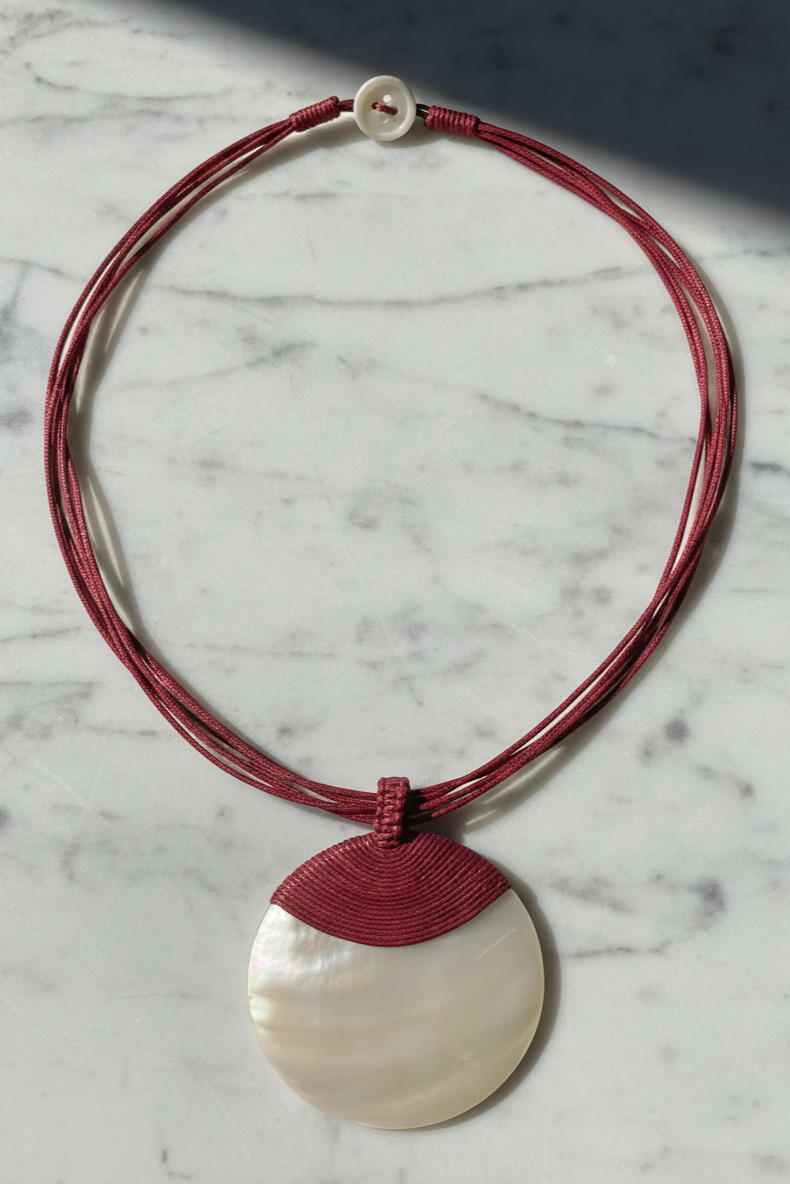 Vòng cổ mặt vỏ trai xà cừ thời trang Hity