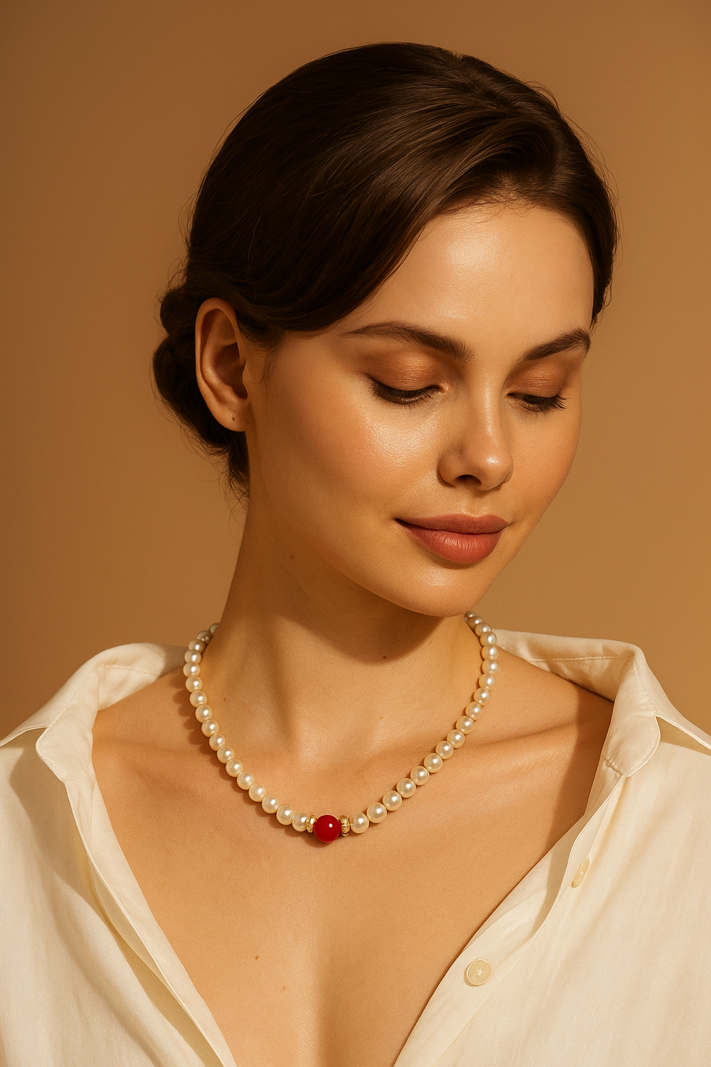 Vòng cổ ngọc trai từ tính nam châm thời trang Hity