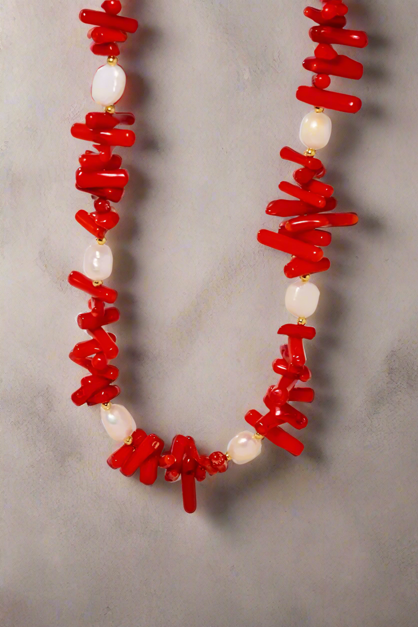 Vòng cổ san hô đỏ thời trang Hity