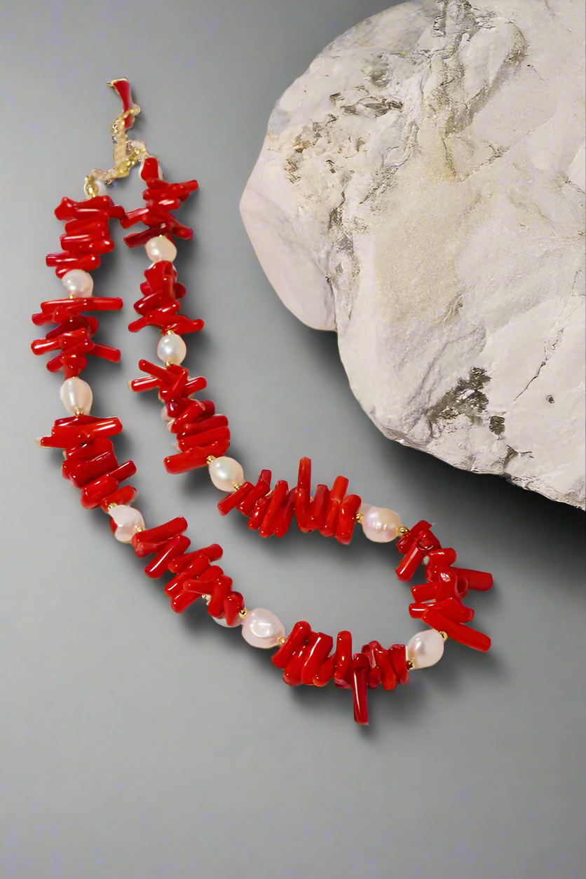 Vòng cổ san hô đỏ thời trang Hity