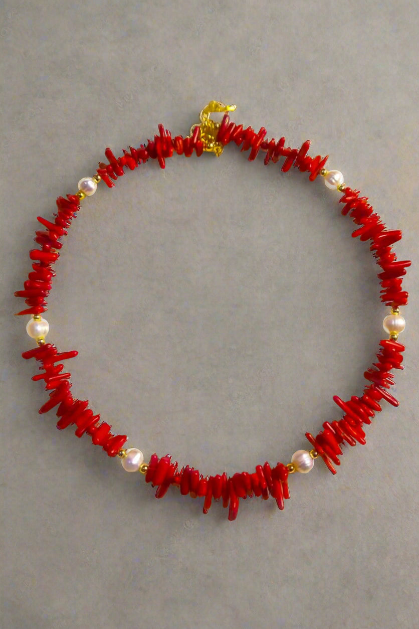 Vòng cổ san hô đỏ thời trang Hity