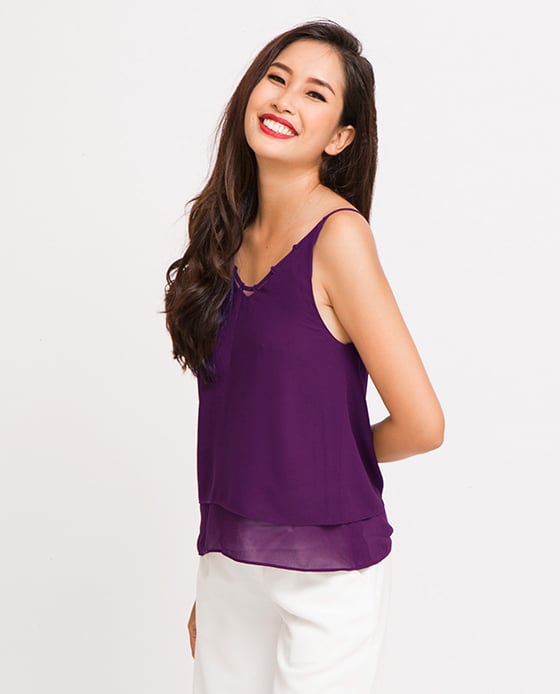 Áo Hai Dây Mận Mơ TOP047