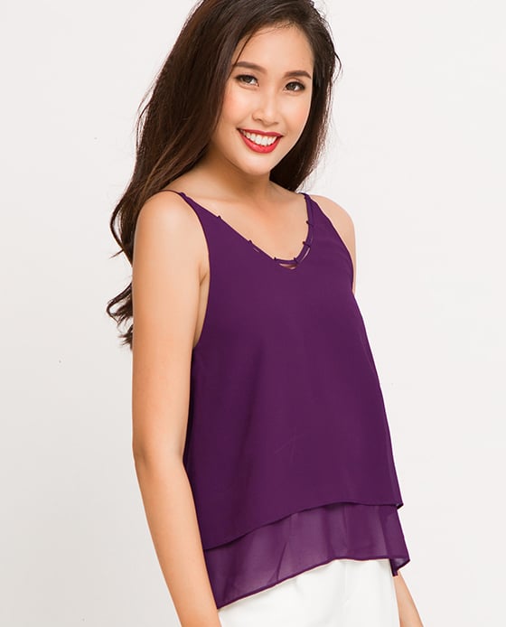 Áo Hai Dây Mận Mơ TOP047