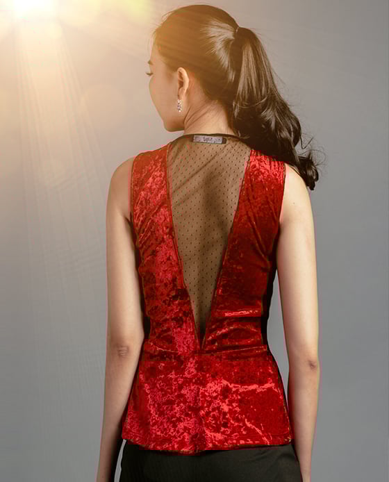 Áo Peplum Nhung Dạ Yến TOP123