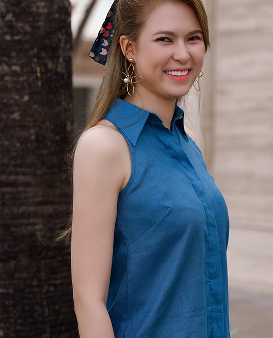Áo Sơ Mi Halter Chàm TOP159