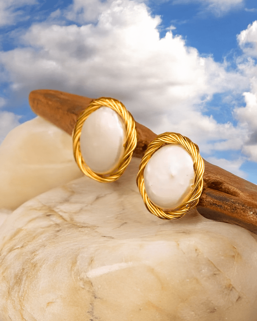 Bông Tai Nụ Ngọc Trai Baroque Handmade - Hity