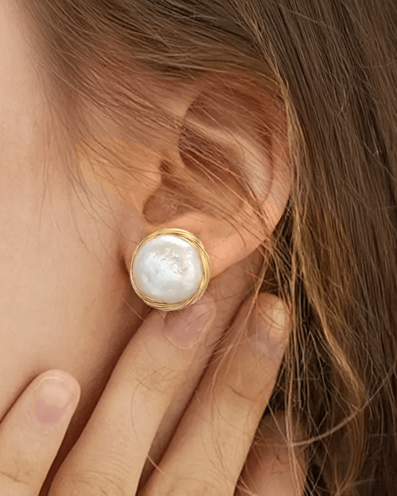 Bông Tai Nụ Ngọc Trai Baroque Handmade - Hity