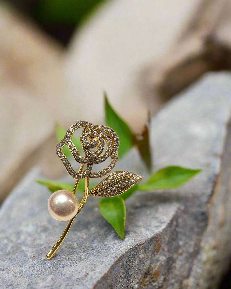 Cài Áo Ngọc Trai Baroque Trà - Hity