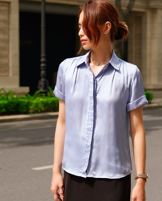Áo Sơ Mi Lụa Chapel TOP153