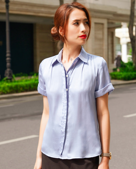 Áo Sơ Mi Lụa Chapel TOP153