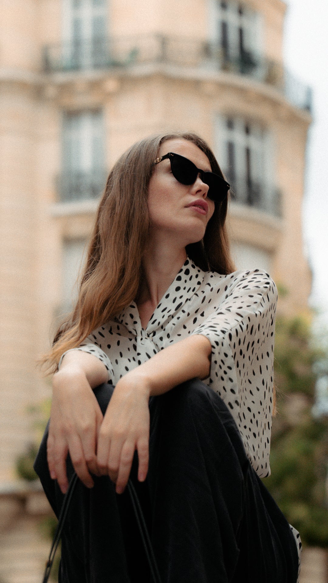 Áo khoác kimono chấm bi Viên thời trang Hity