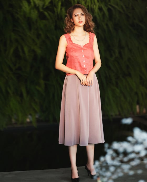 Áo Croptop Linen Mai Châu TOP186