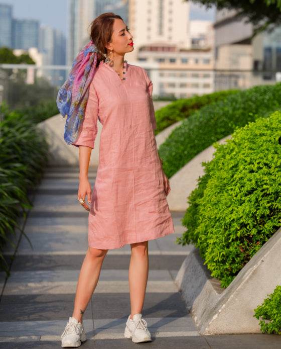 Đầm Suông Linen Anh Đào DRE142 - Hity