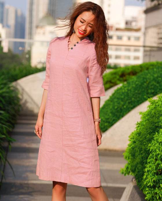 Đầm Suông Linen Anh Đào DRE142 - Hity