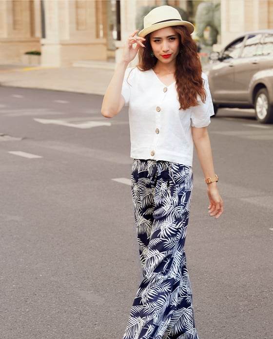 Áo Croptop Linen Jasmine TOP134 - Hity