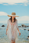 Áo khoác trắng đi biển bikini thời trang Hity