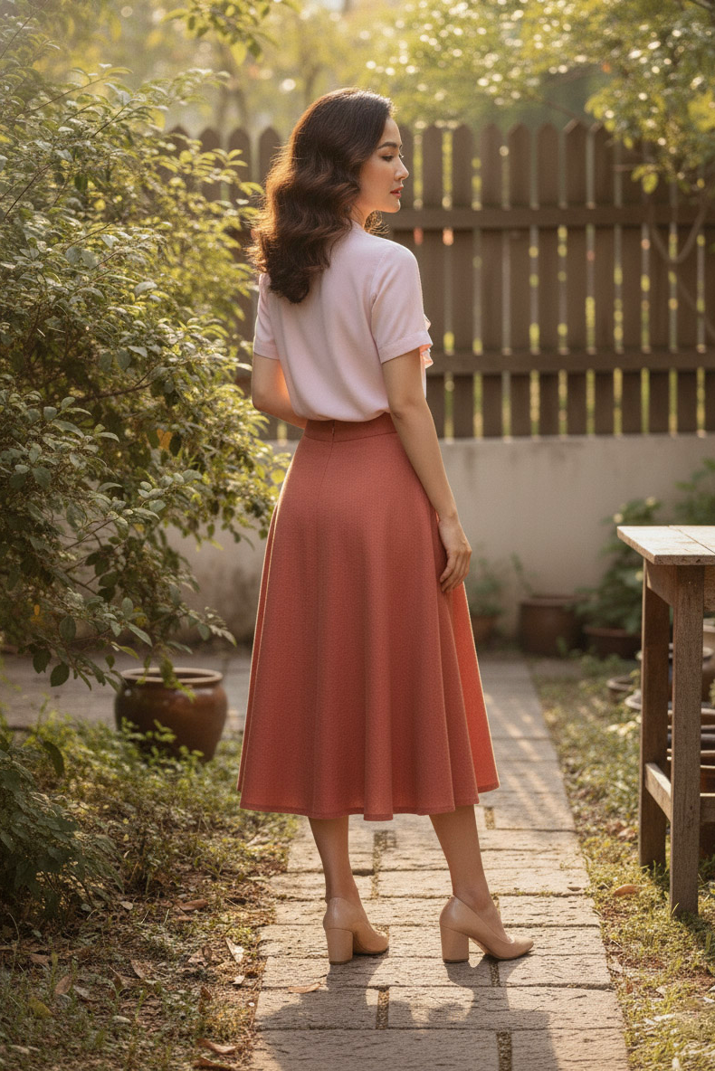 Áo sơ mi nữ tay ngắn phối bèo nhún pastel Thời trang Hity