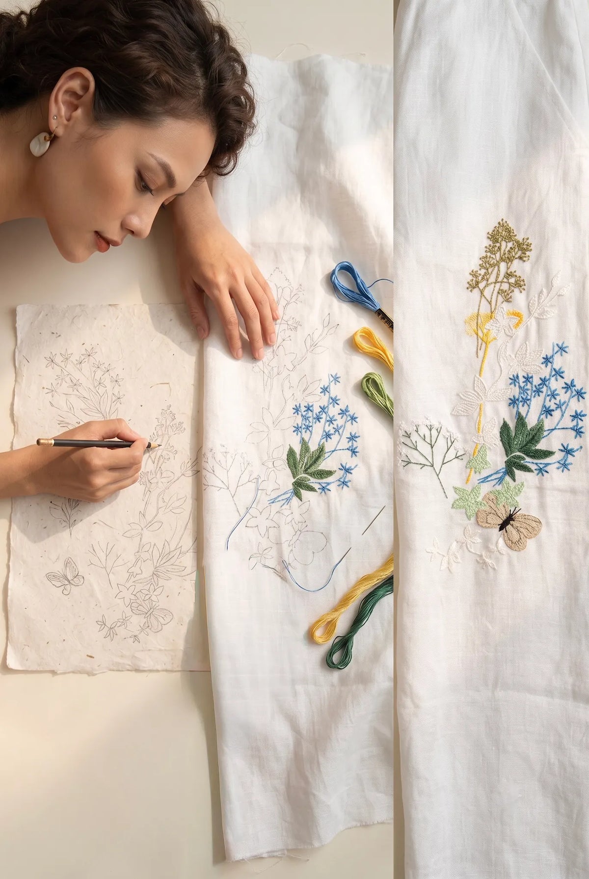Áo croptop hai dây linen trắng thêu tay Mơ thời trang Hity