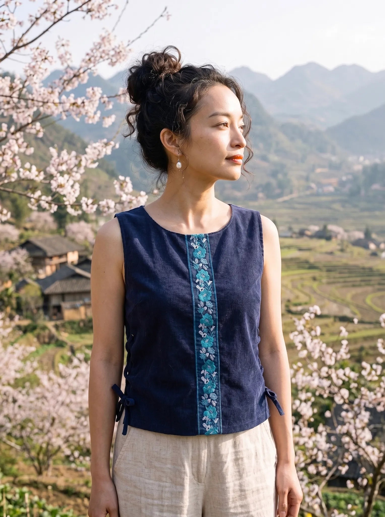 Áo croptop phối thổ cầm thời trang Hity