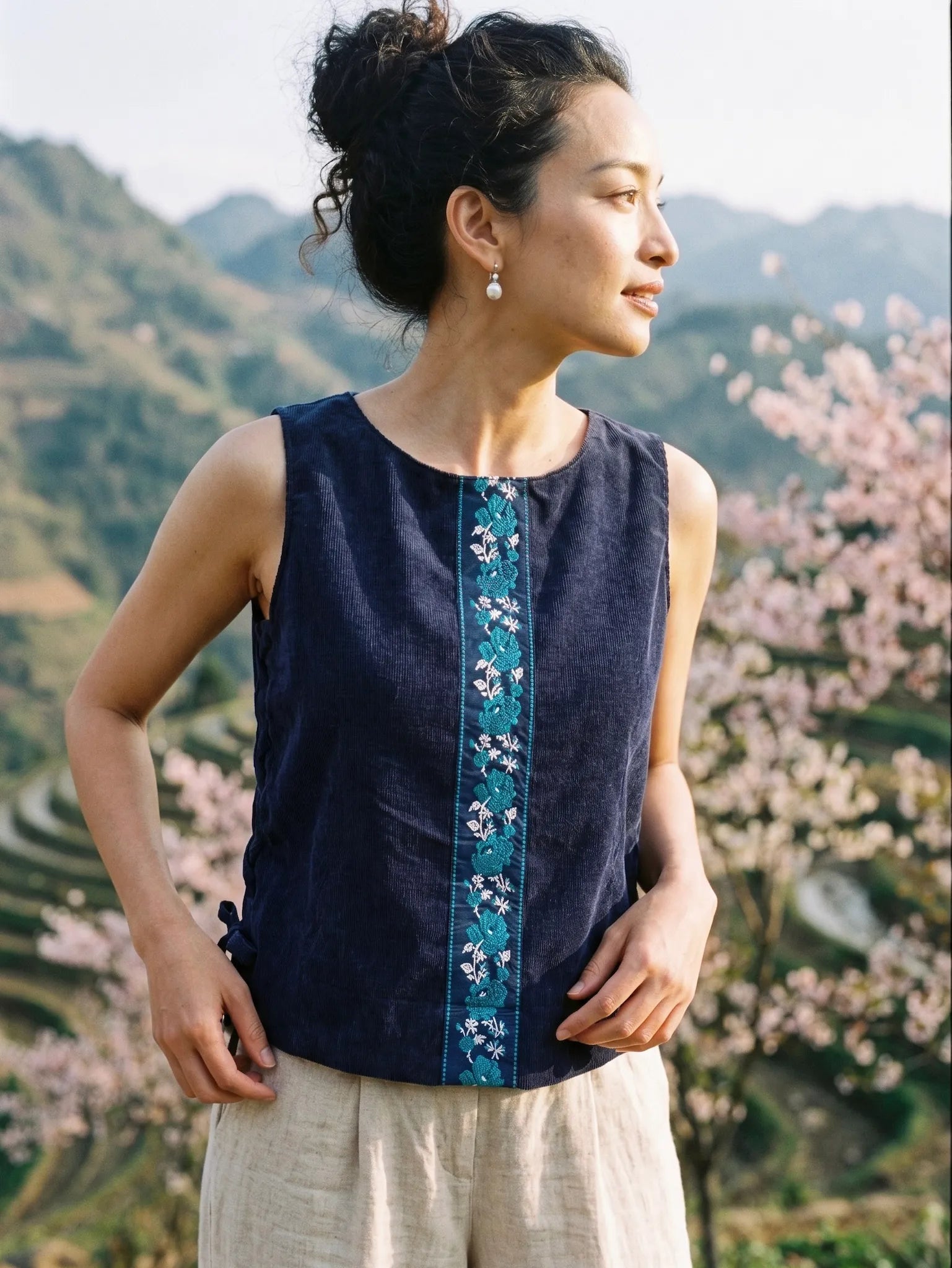Áo croptop phối thổ cầm thời trang Hity