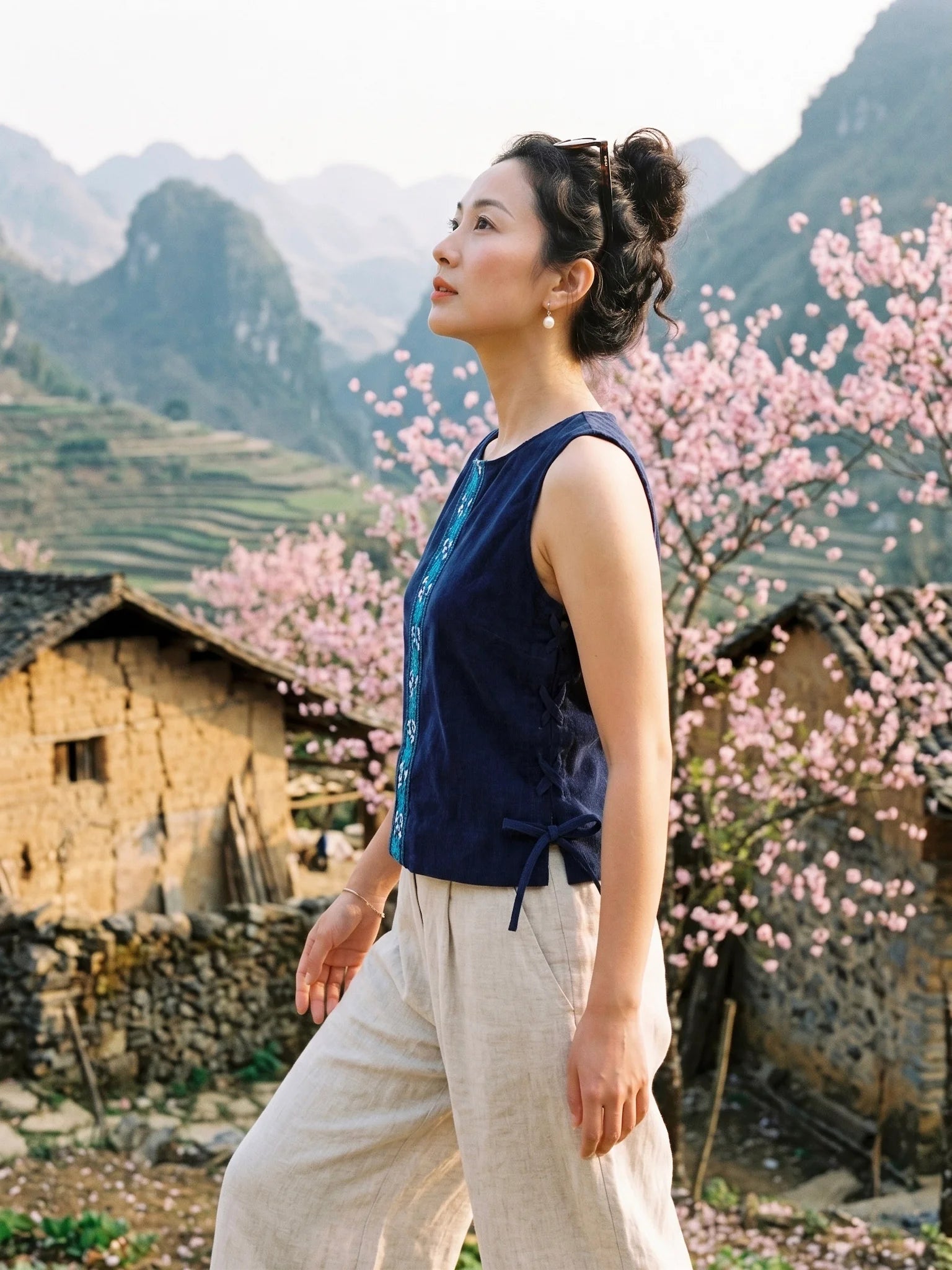 Áo croptop phối thổ cầm thời trang Hity