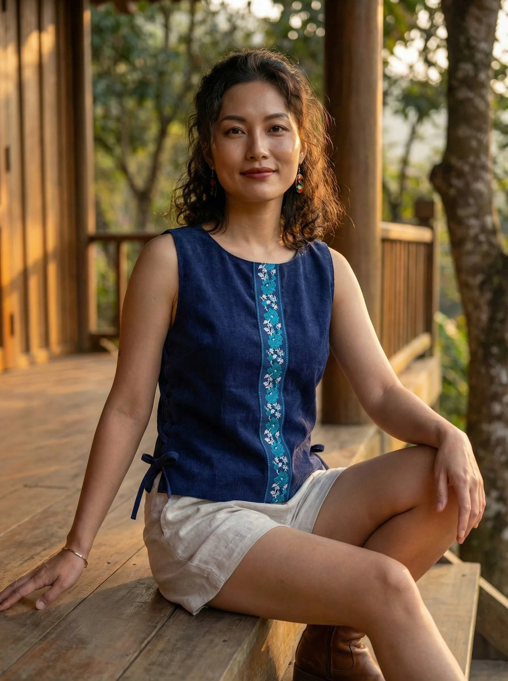 Áo croptop phối thổ cầm thời trang Hity