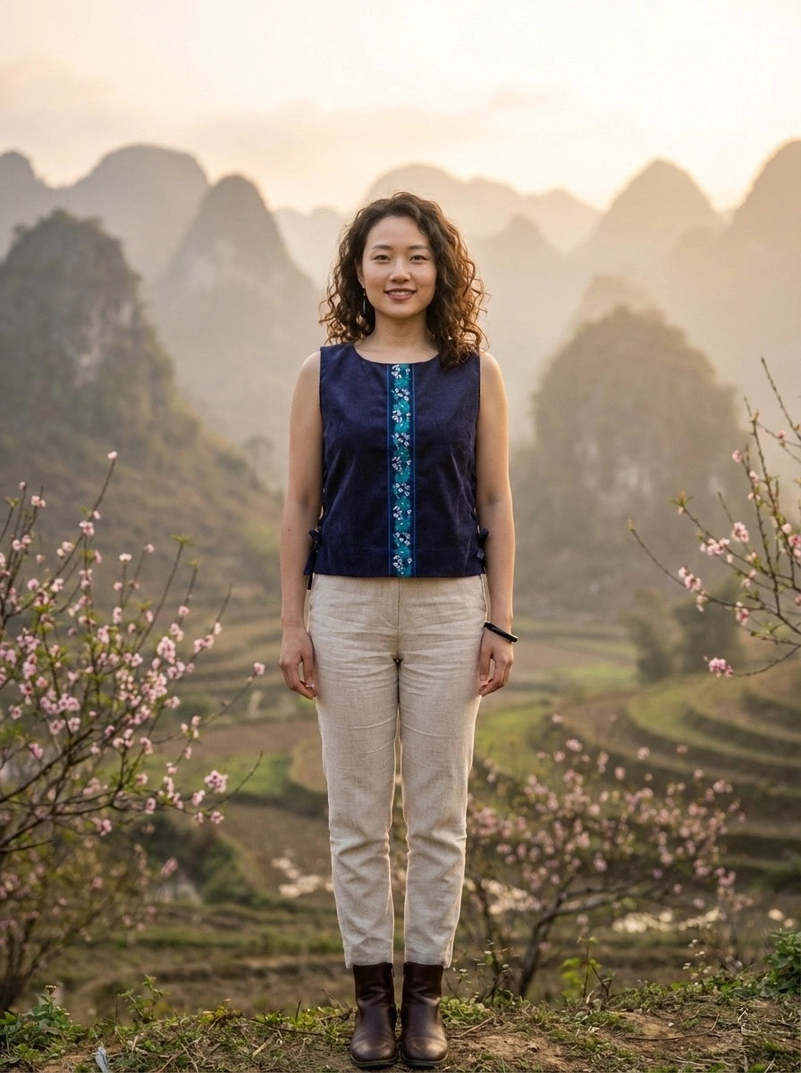 Áo croptop phối thổ cầm thời trang Hity