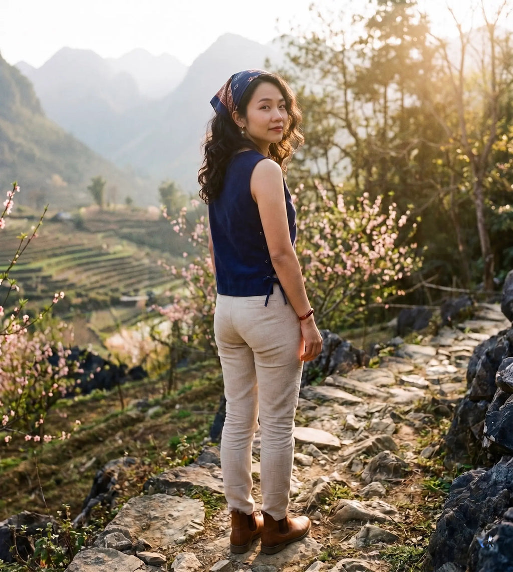 Áo croptop phối thổ cầm thời trang Hity