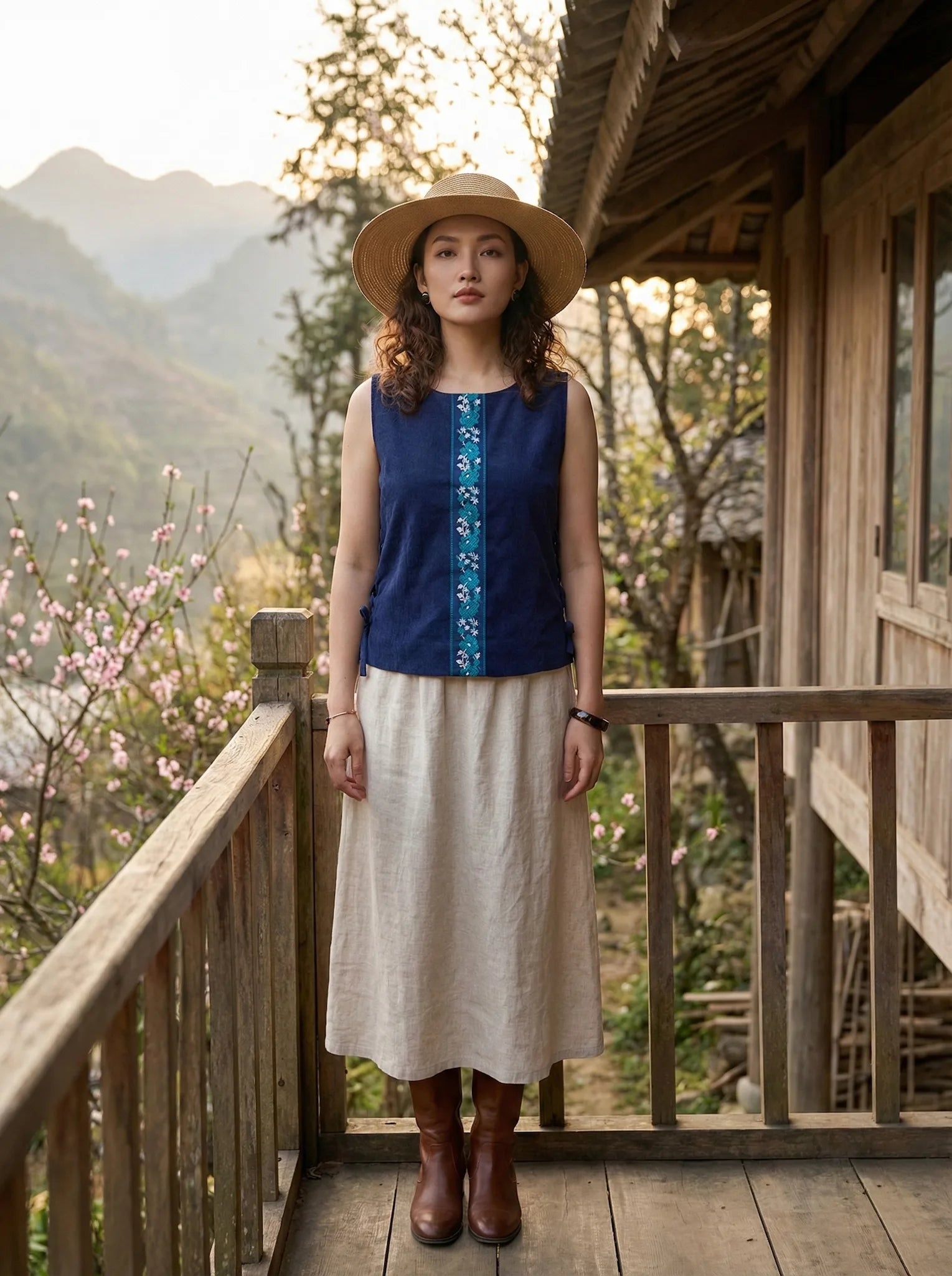 Áo croptop phối thổ cầm thời trang Hity