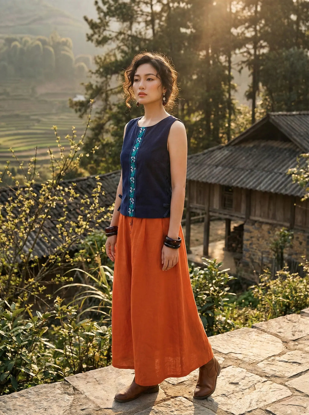 Áo croptop phối thổ cầm thời trang Hity