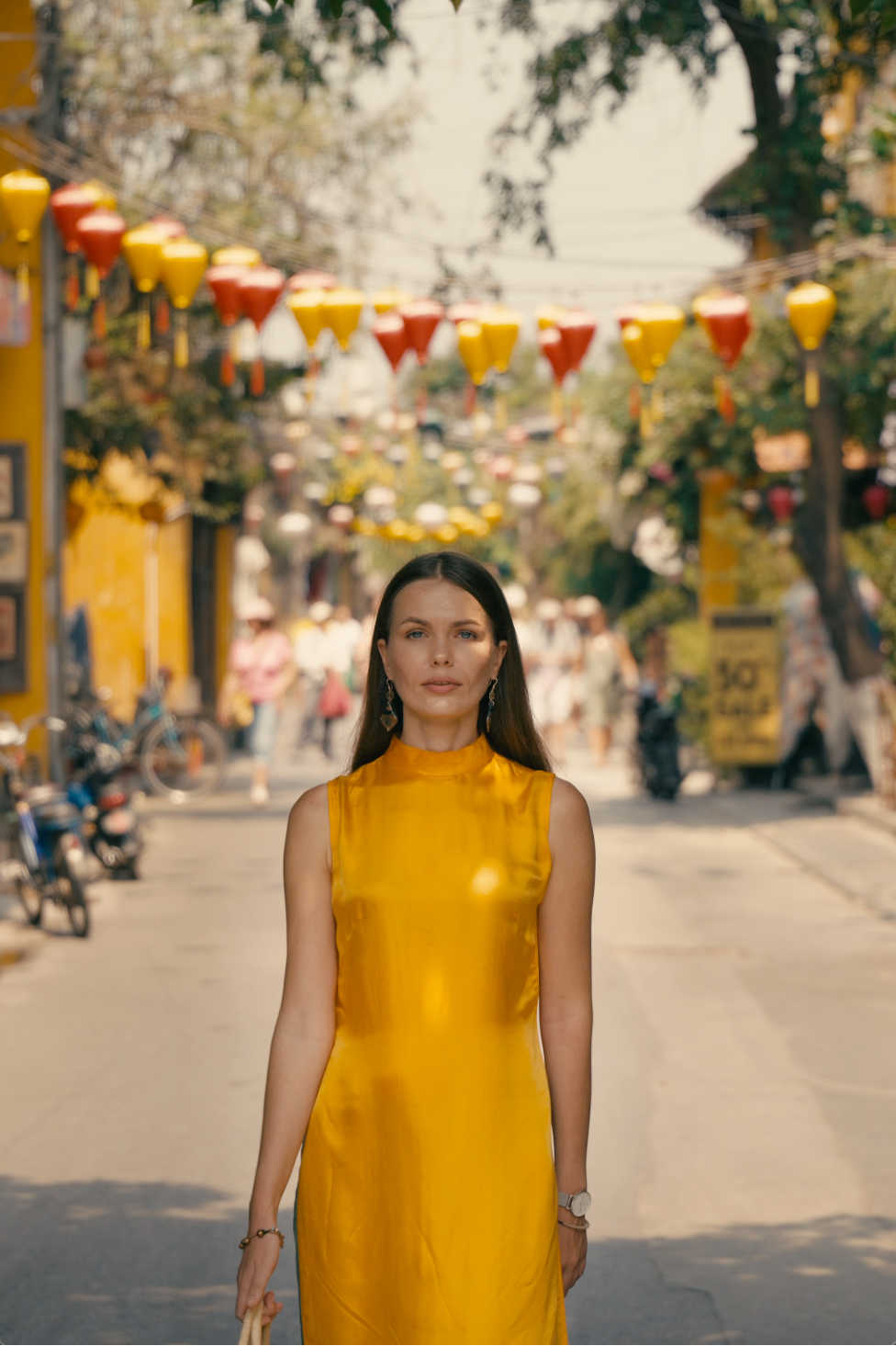 Áo dài cách tân lụa tơ tằm thời trang Hity