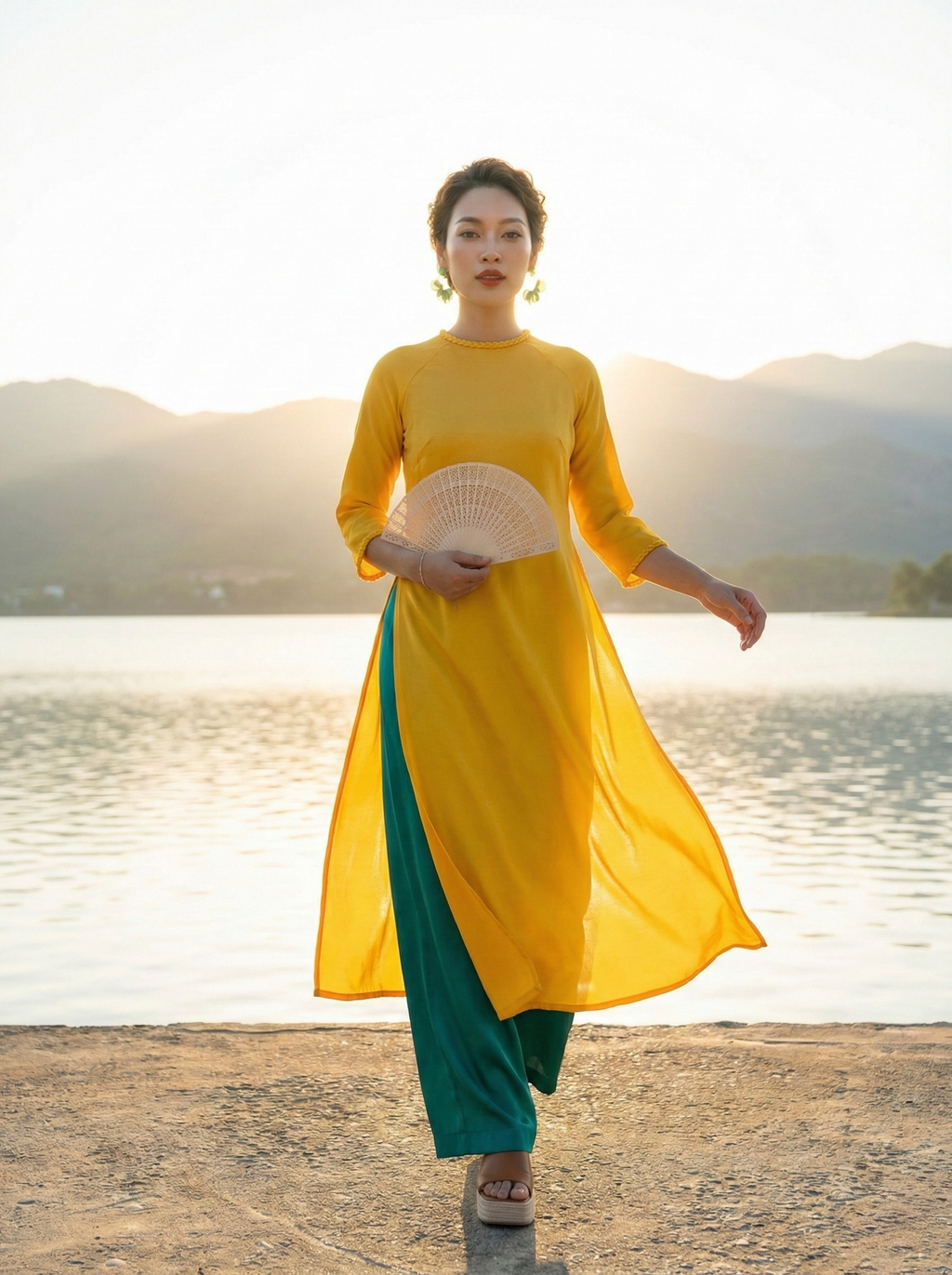 Áo Dài Lụa Tếch Sam