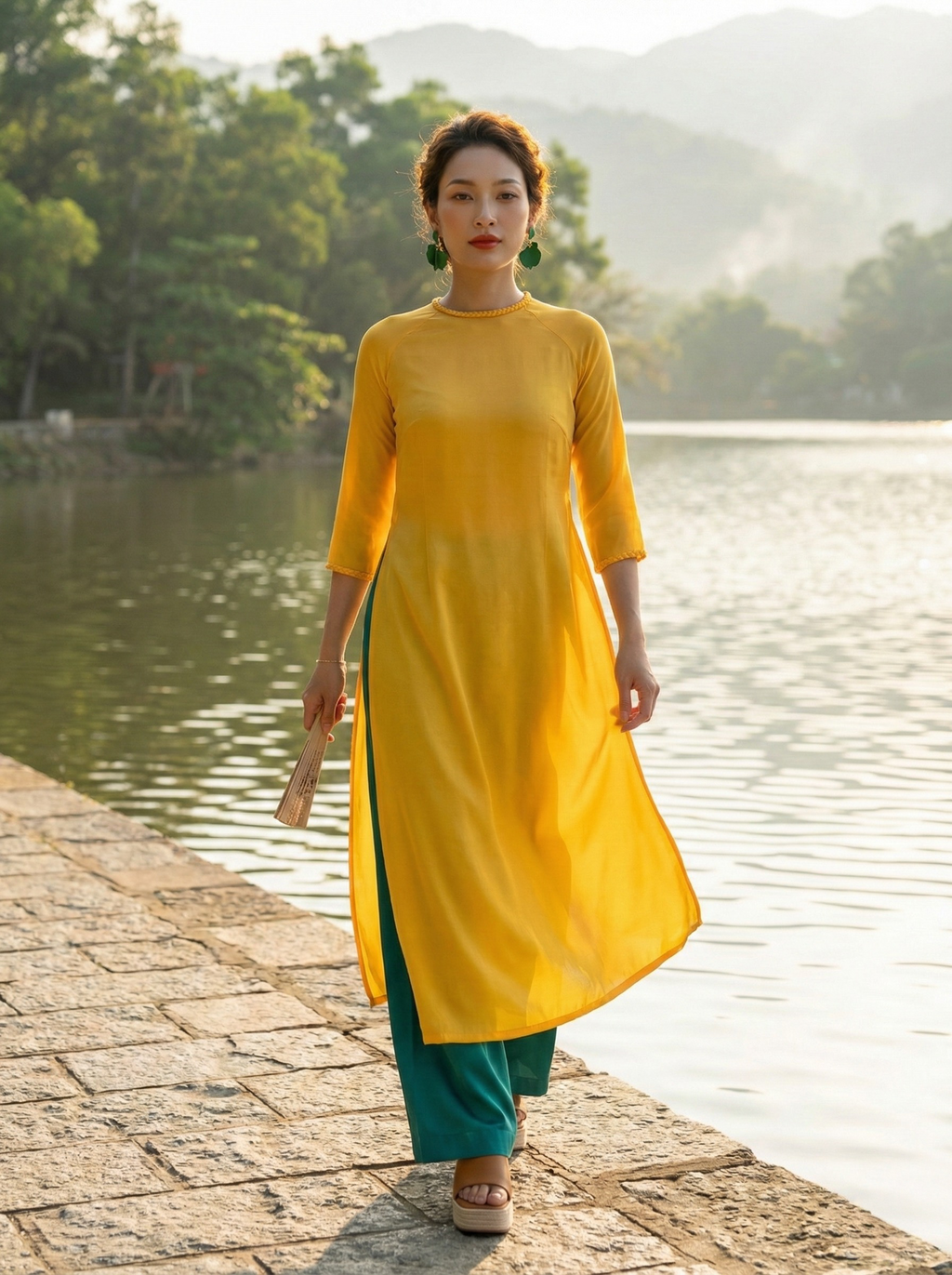 Áo Dài Lụa Tếch Sam