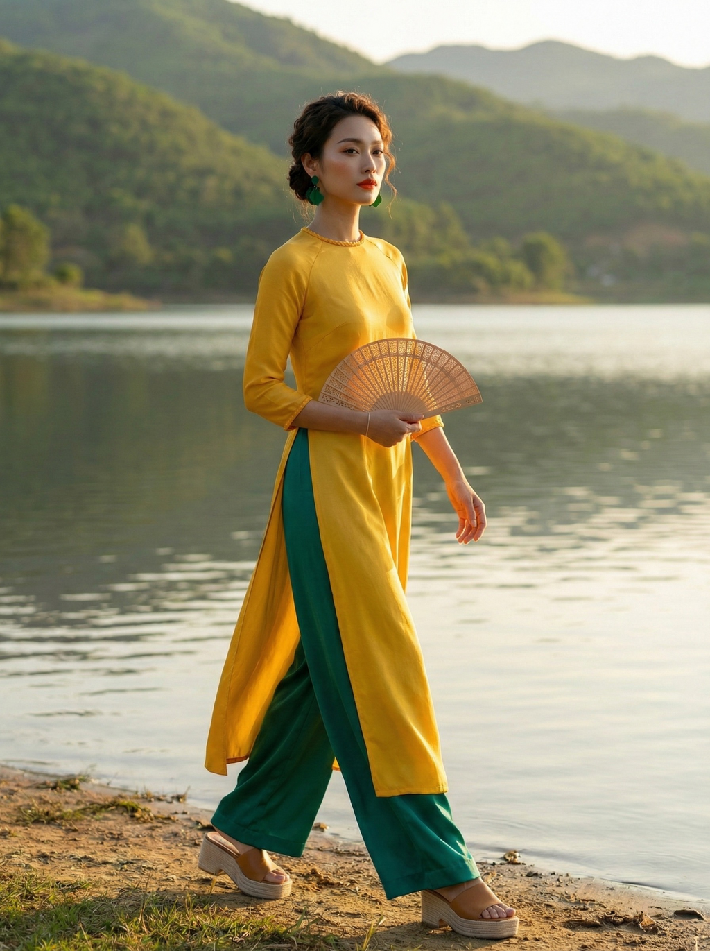 Áo Dài Lụa Tếch Sam